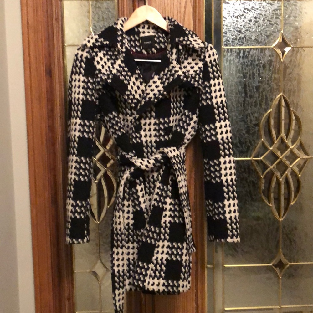 Black and white coat